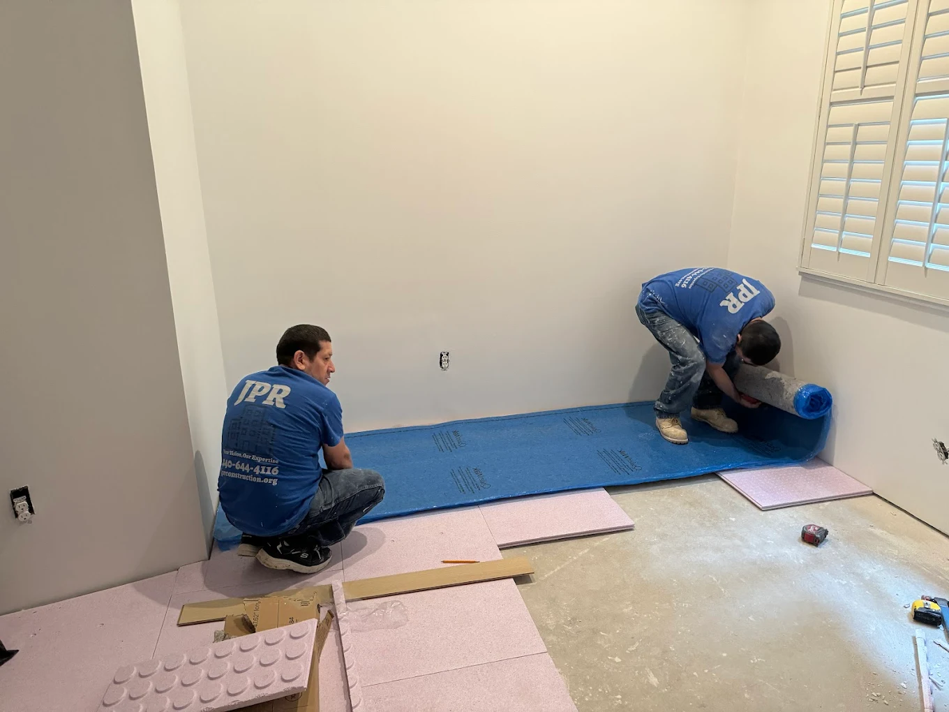 Interior flooring repair at a Maryland commercial property