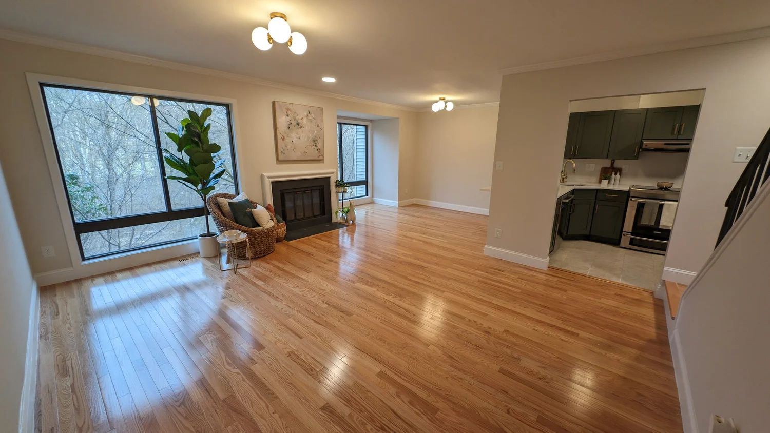 Completed Maryland interior renovation after construction and finish work