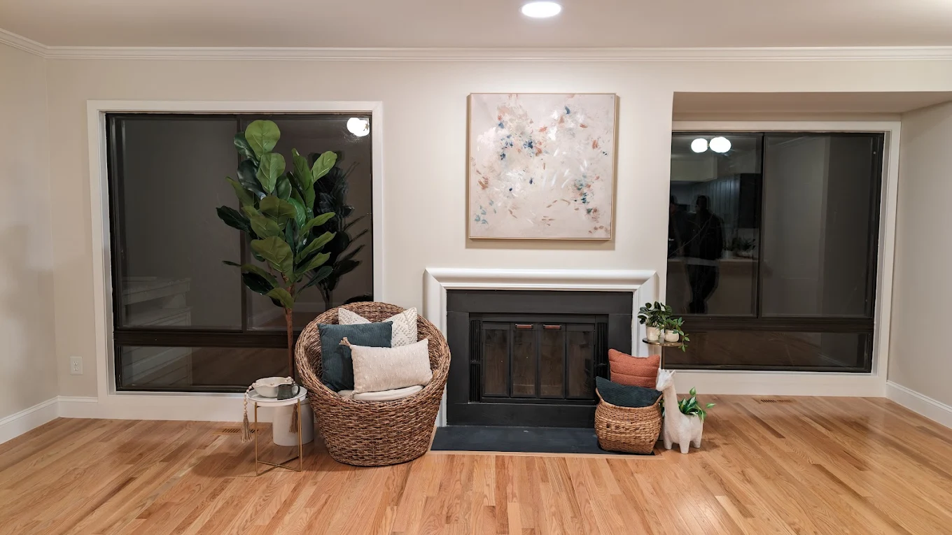 Finished living space added during a Maryland home addition project