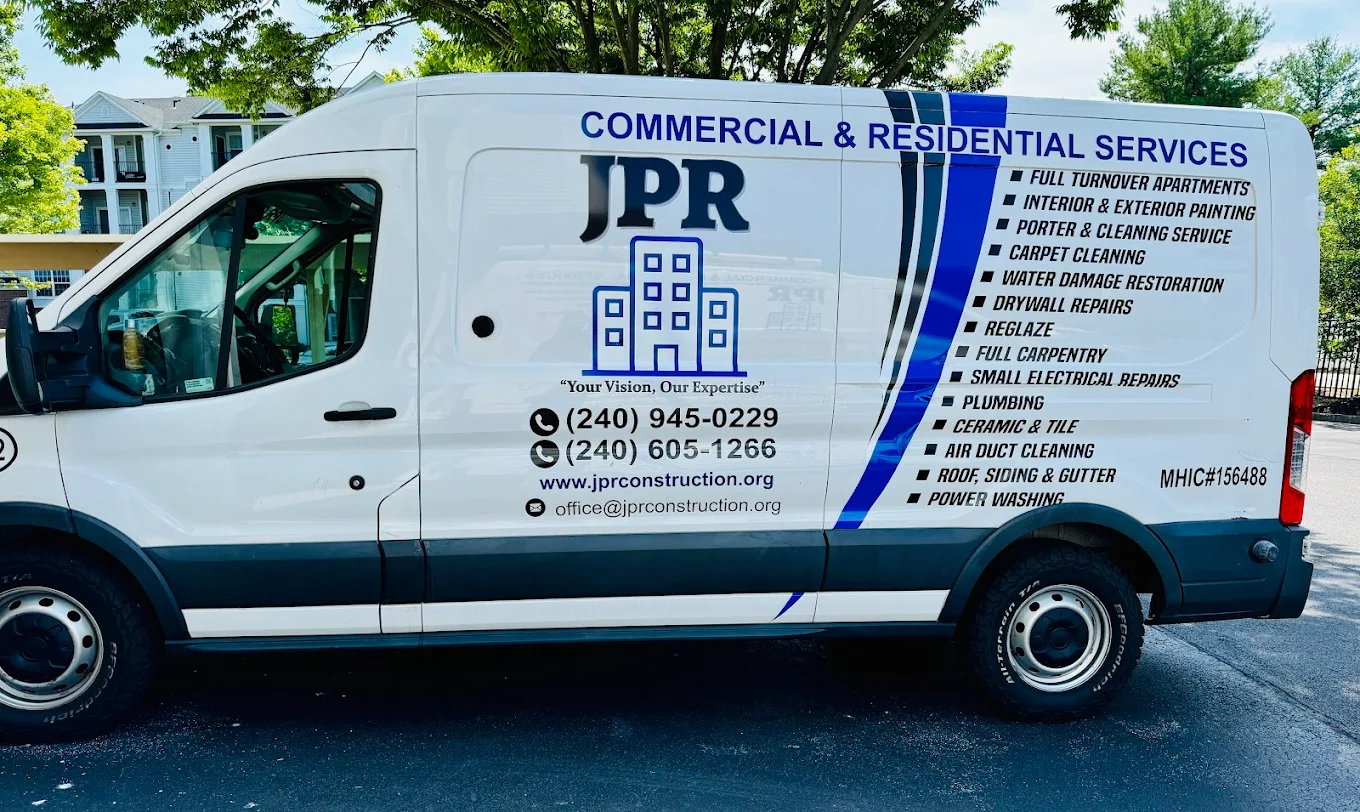 JPR service van at a Maryland property for an apartment turnover